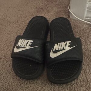 Nike Kids Black Slide Sandals